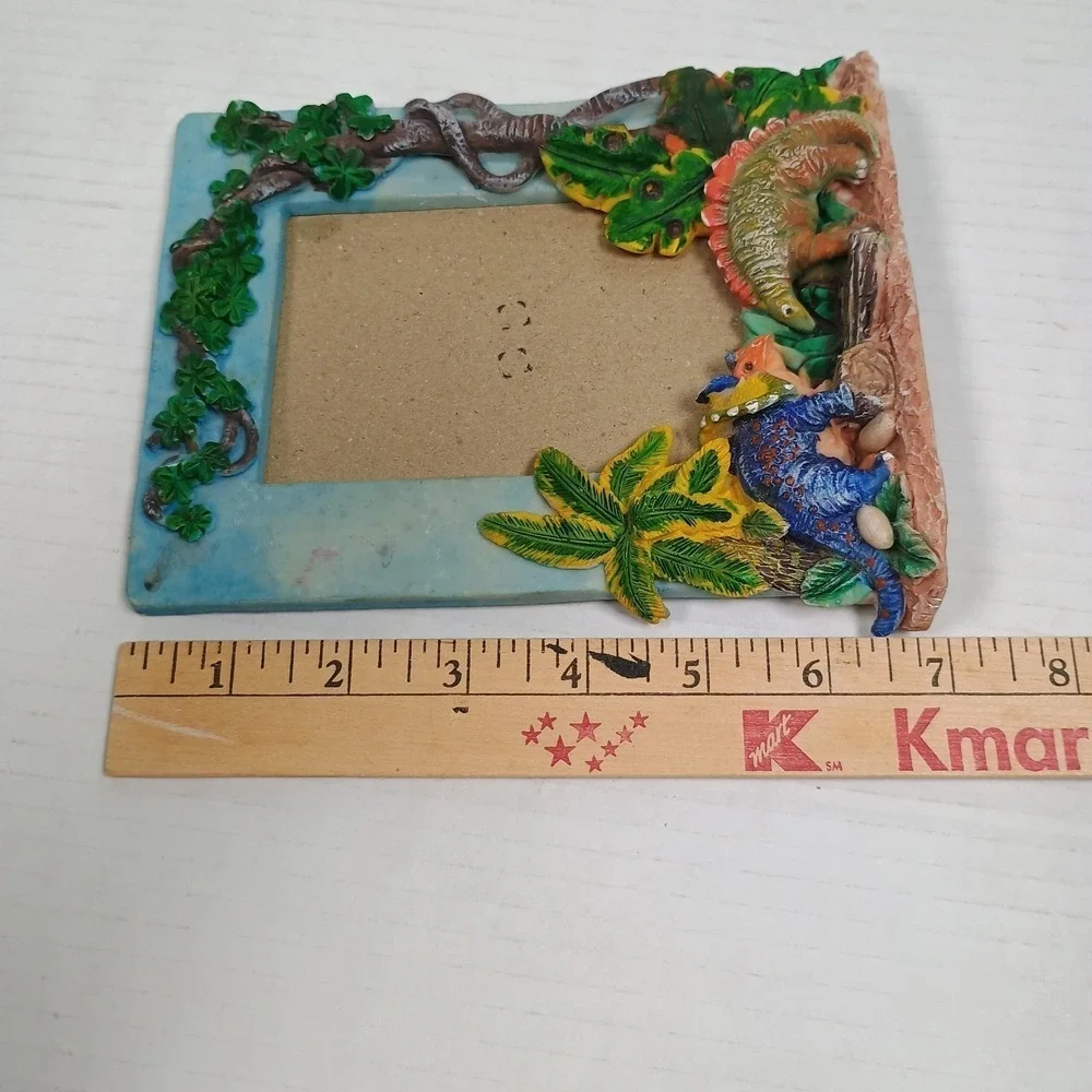 Resin 3d Dinosaur Prehistoric Picture Frame 3 X 5 Photo